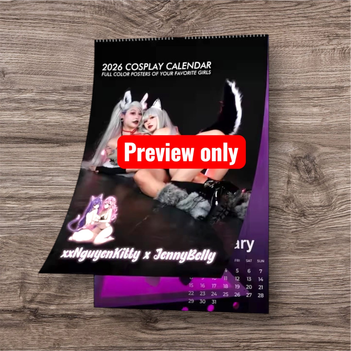 PRE-ORDER | 2026 COSPLAY CALENDAR - KITTY & JENNY COLLAB