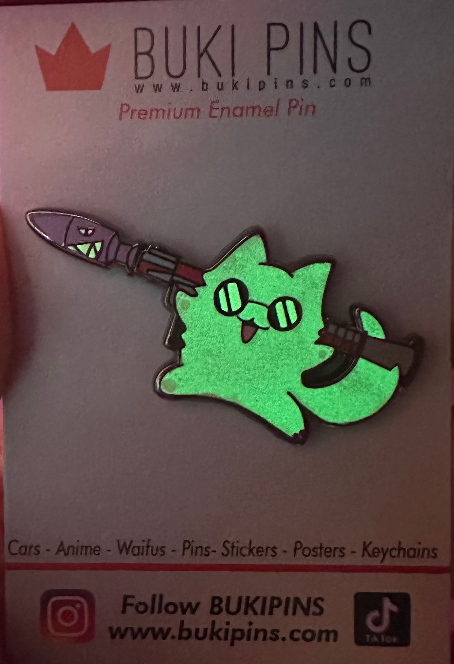 Gojo Cat with Rocket Launcher Pin