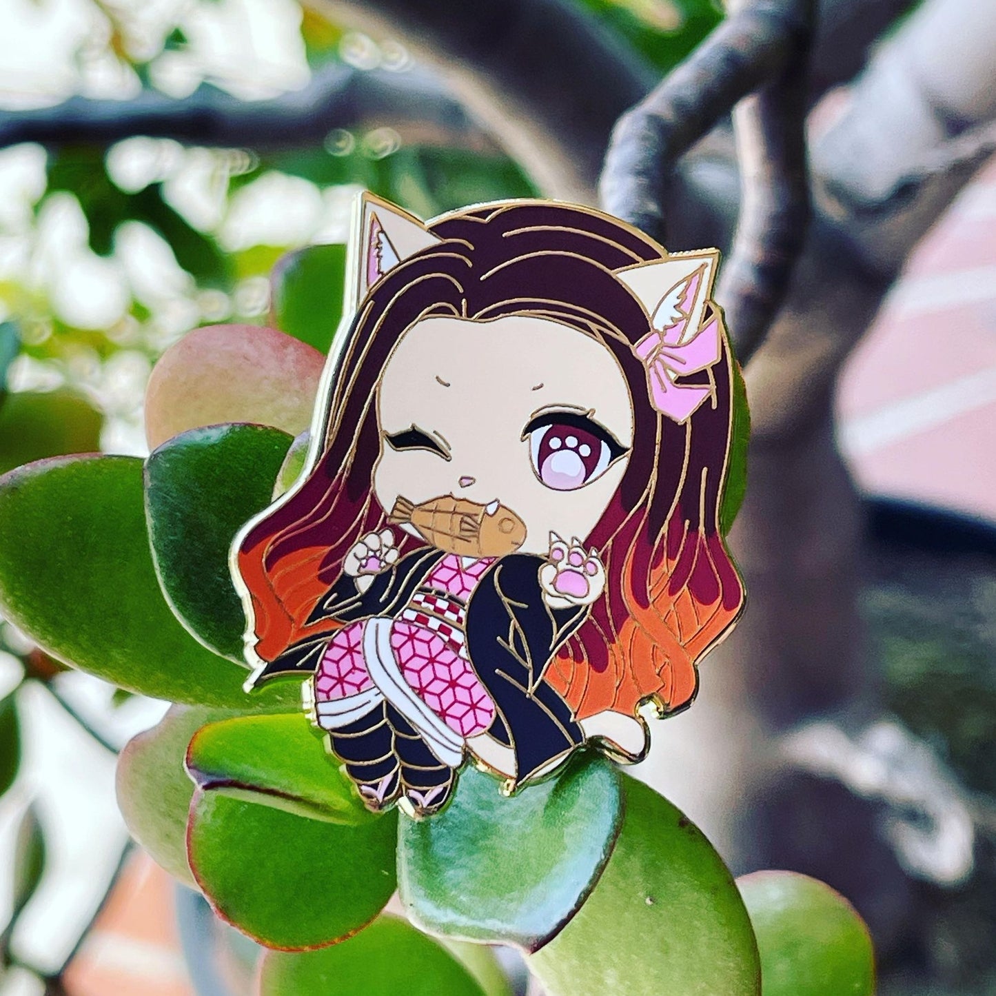 Neko Demon Slayer Pins