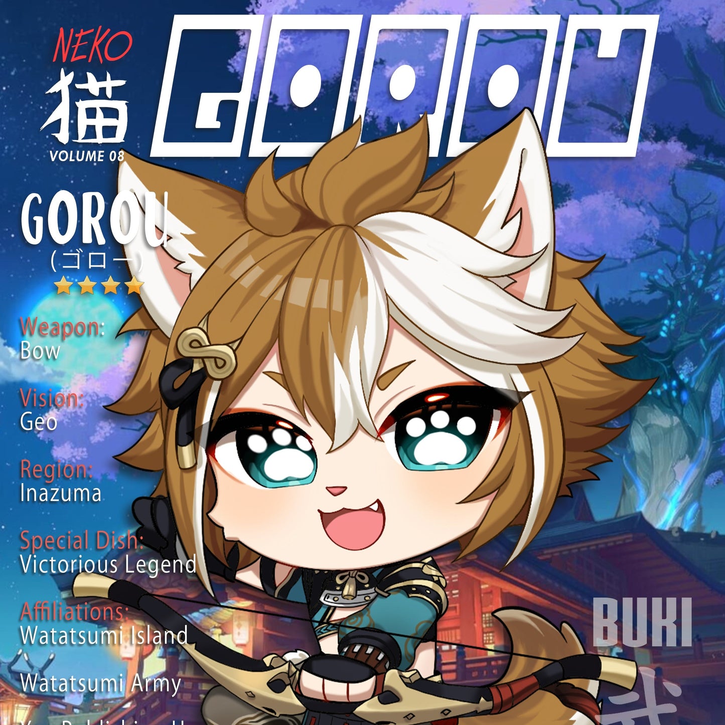 Neko Print Genshin Impact