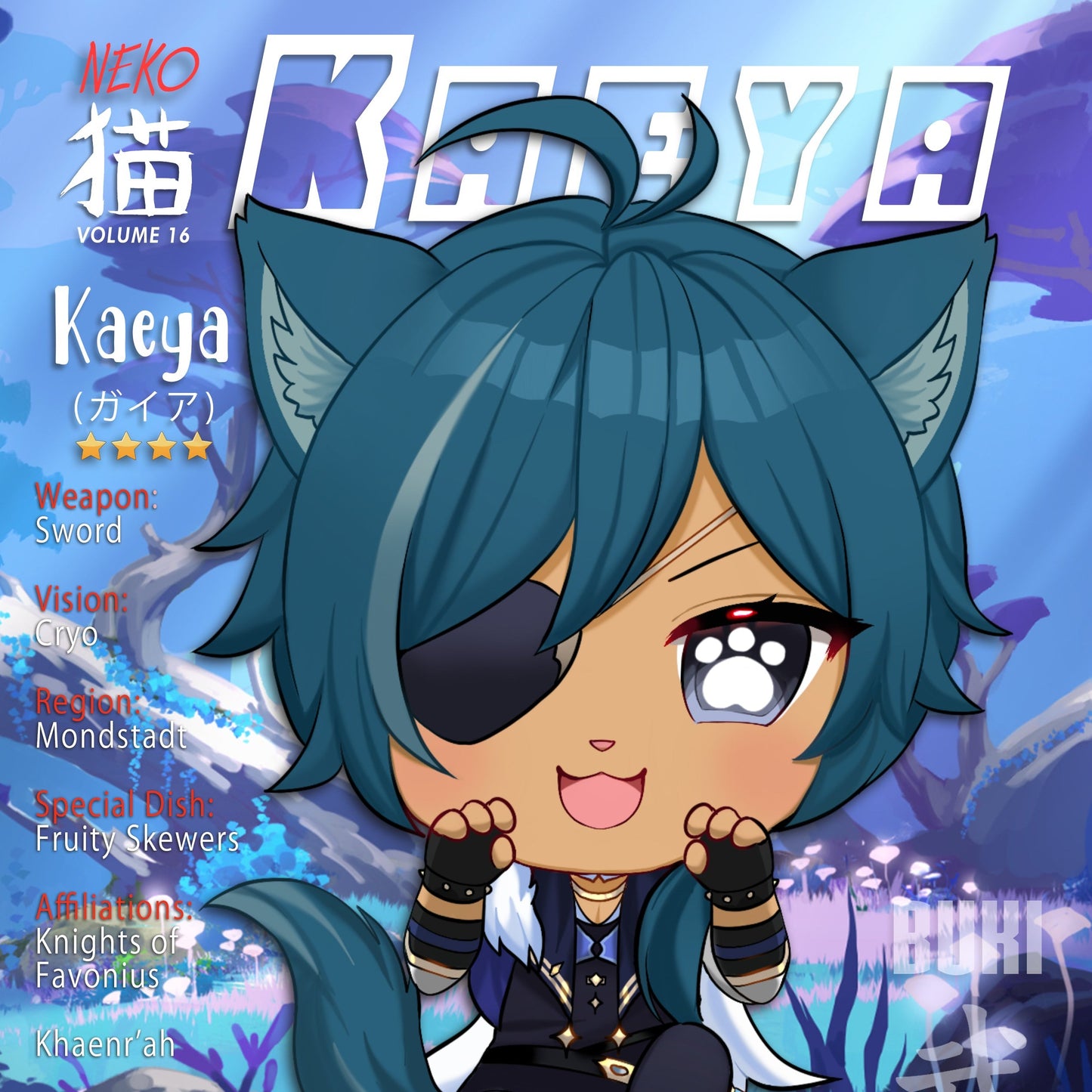 Neko Print Genshin Impact