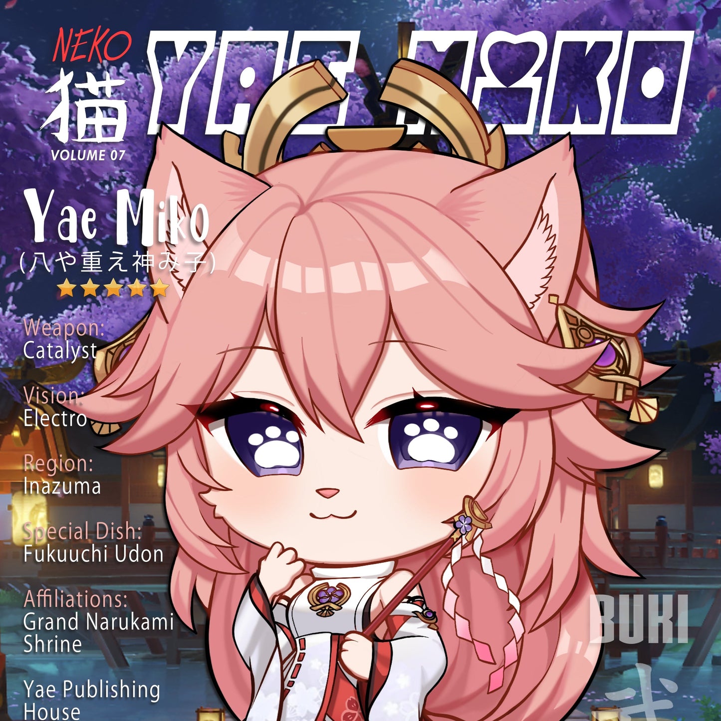 Neko Print Genshin Impact