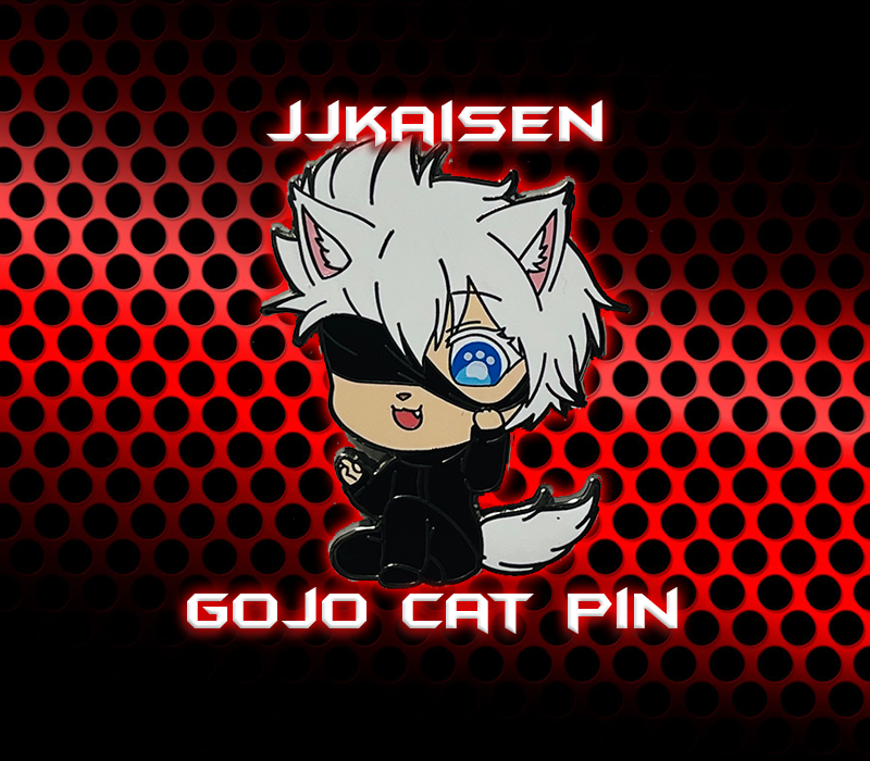 I just wanted to share my cats of jujutsu Kaisen pins I've been working on  🐱 The Gojo, Geto and Sukuna pins are already funded and Megumi is almost  unlocked too! If