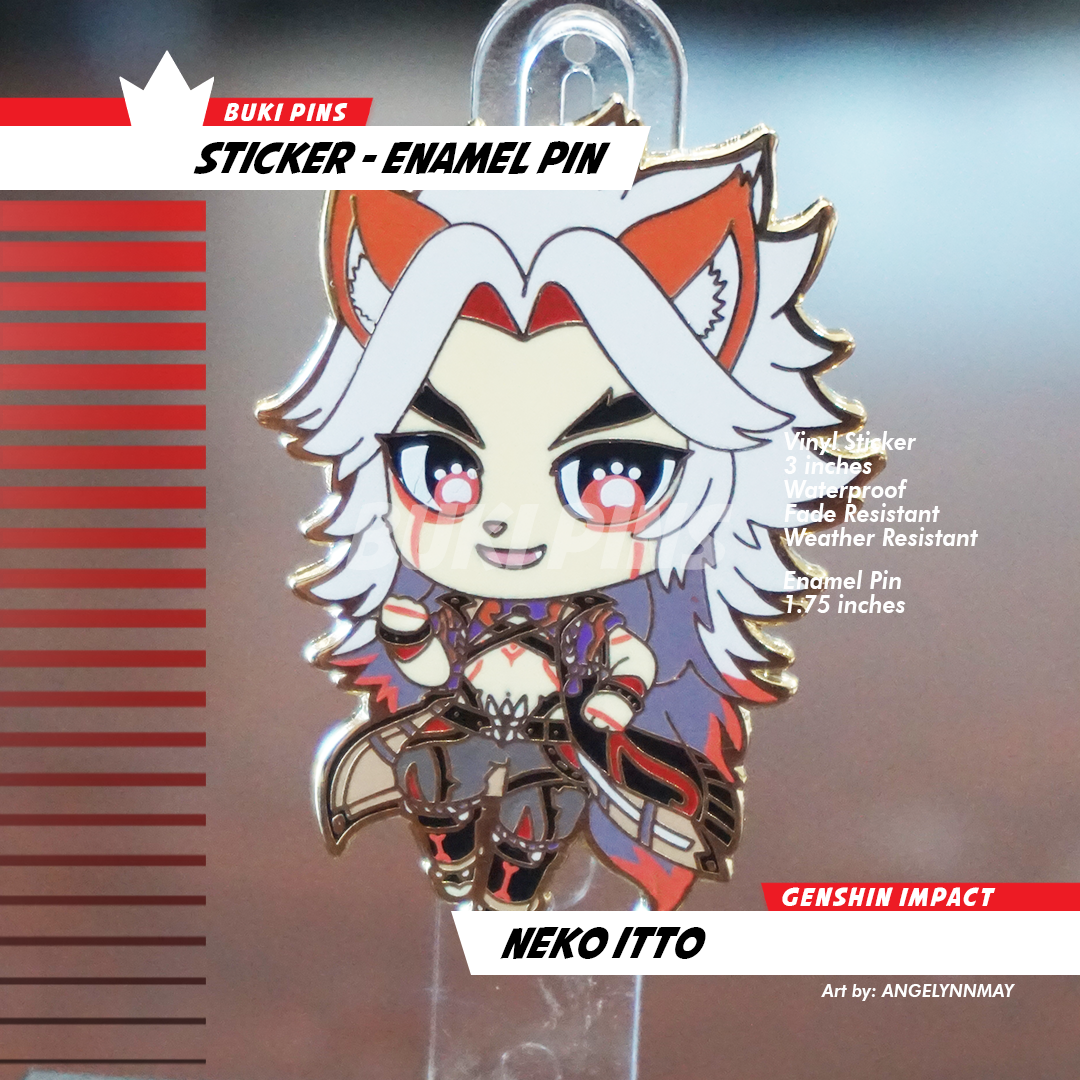 Neko Genshin Impact Pins