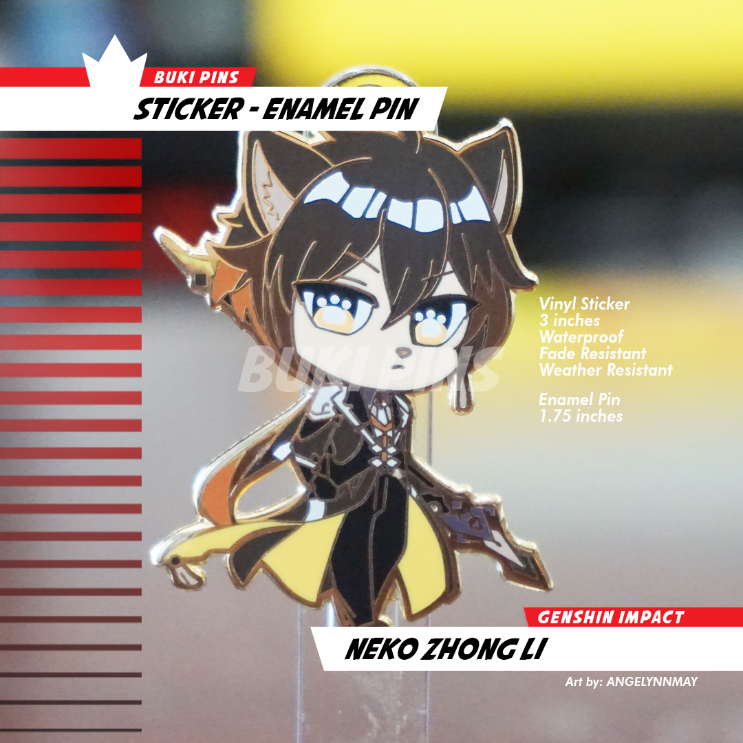 Neko Genshin Impact Pins