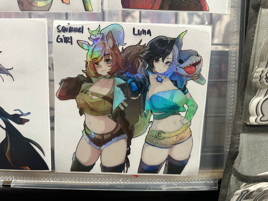 Comic Characters Holo Sticker