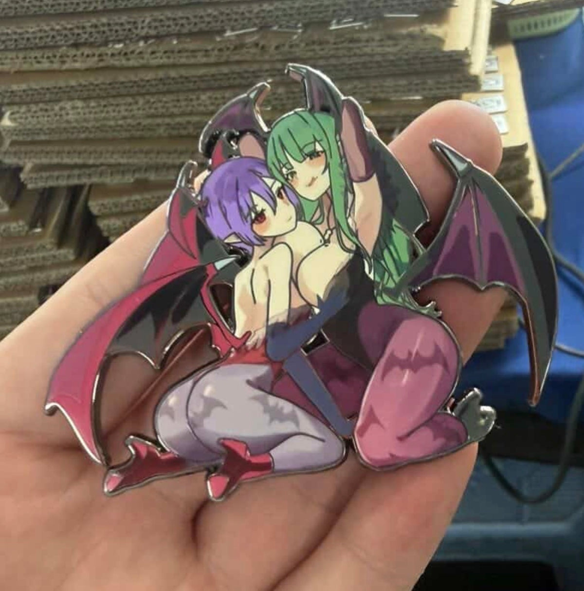 Lilith and Morrigan exclusive pin