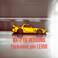 Limited Edition Yellow RX-7 FD REDSUNS Pin