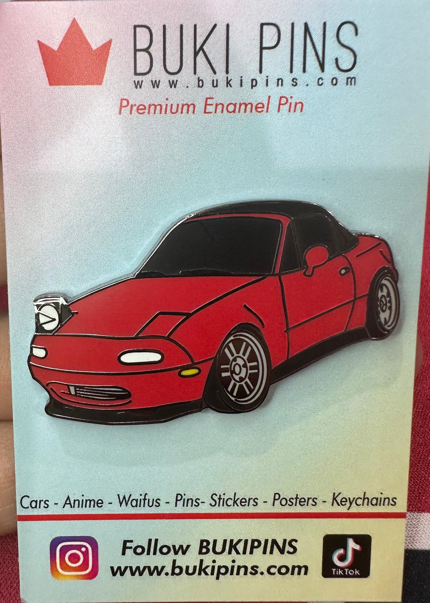 Winking Miata Pin