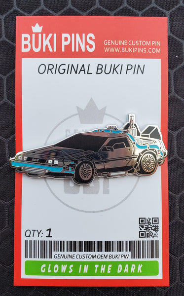 DeLorean Back to the Future Pin Glows