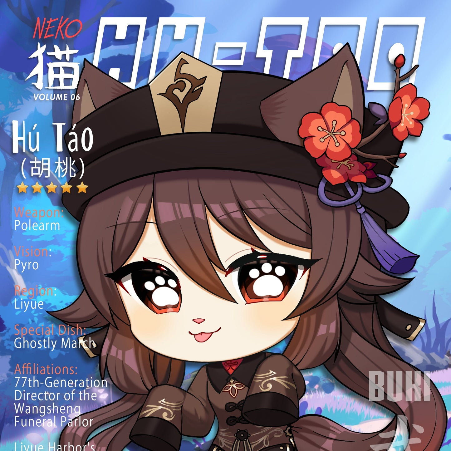 Neko Print Genshin Impact