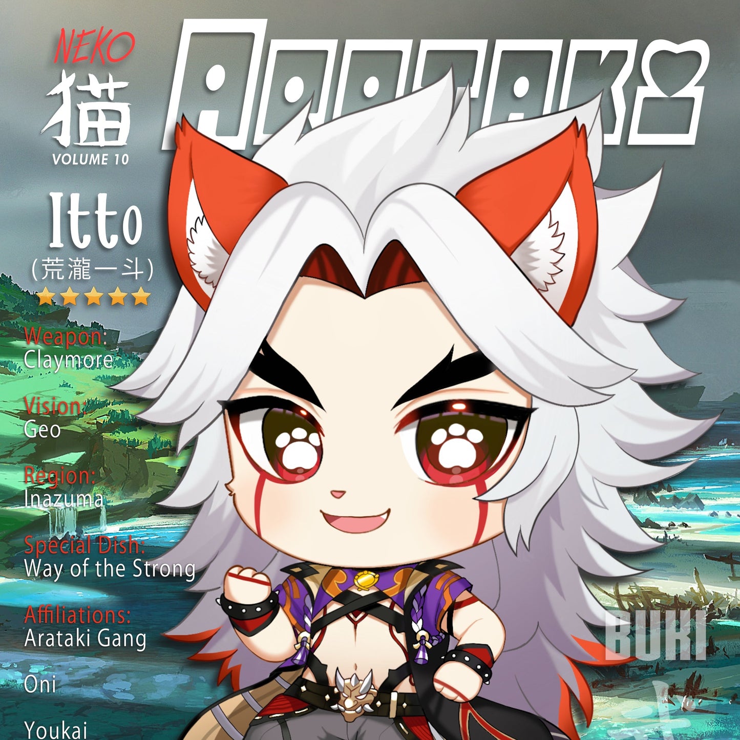 Neko Print Genshin Impact