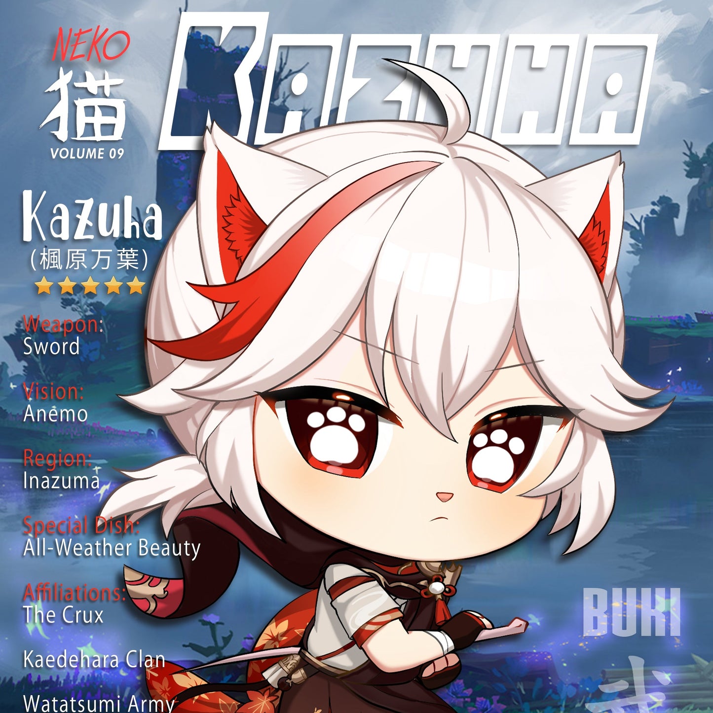 Neko Print Genshin Impact