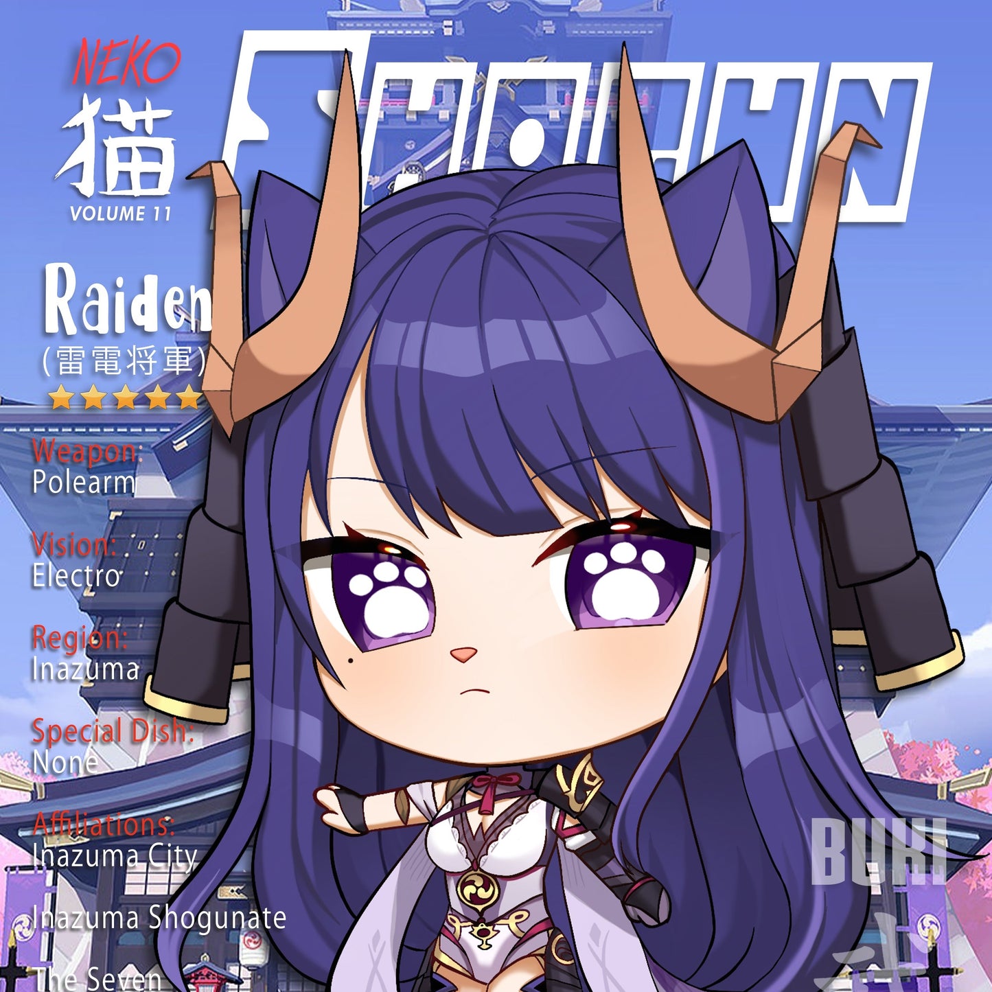 Neko Print Genshin Impact