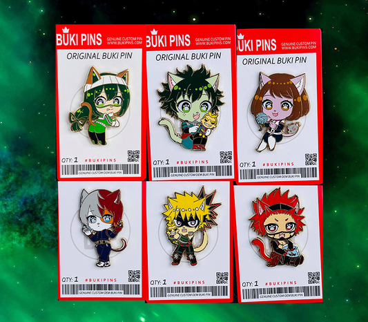 Hero Cat Pins (My hero Academia)