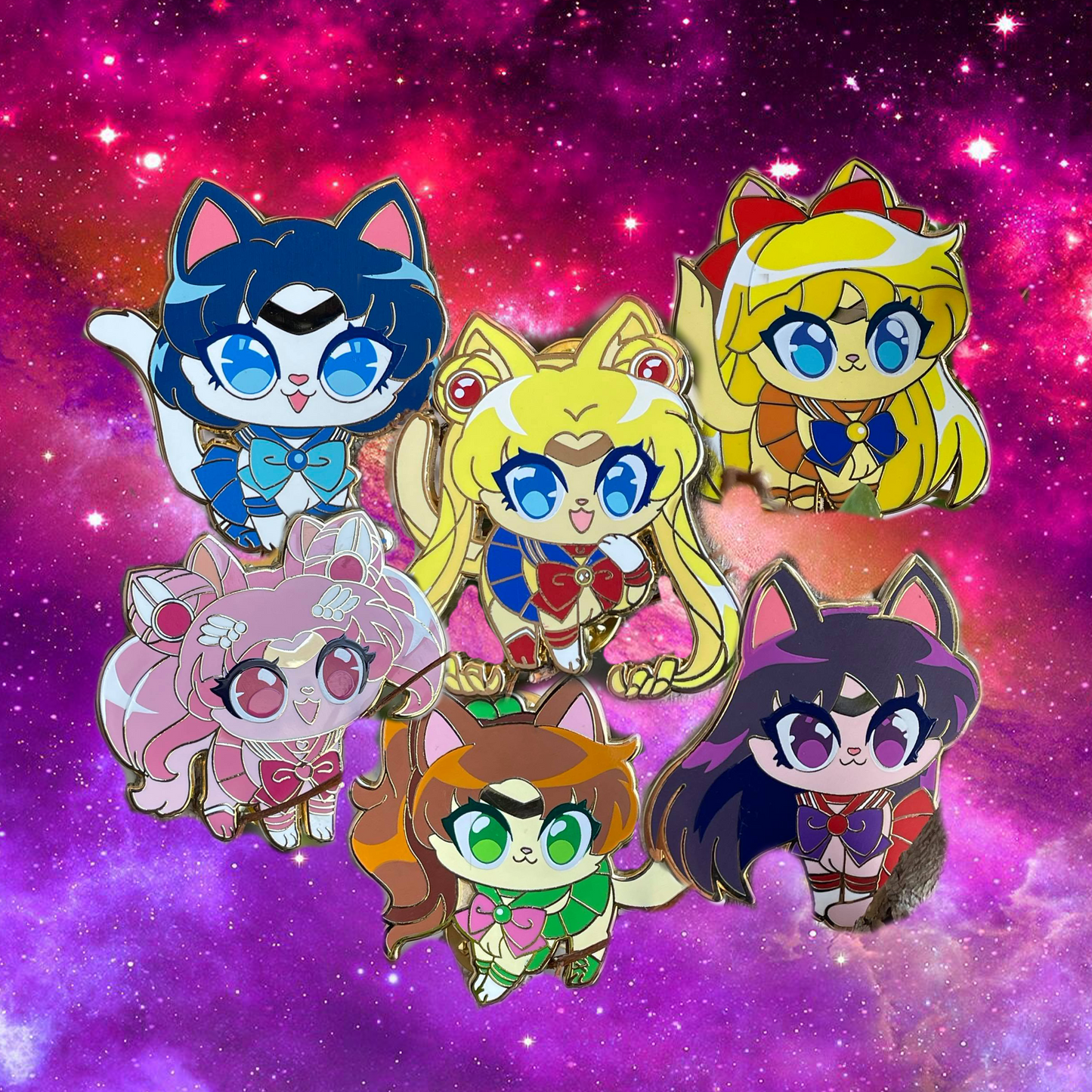 Neko Sailormoon Pins