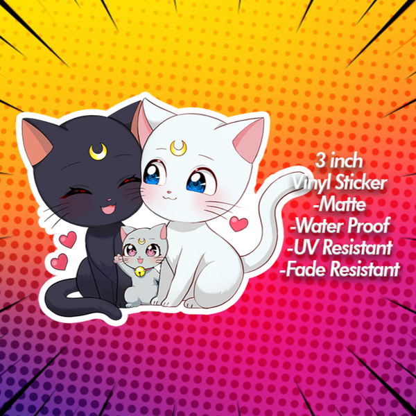 [Sticker] Sailor Cats LuNYA and Artemis Sticker