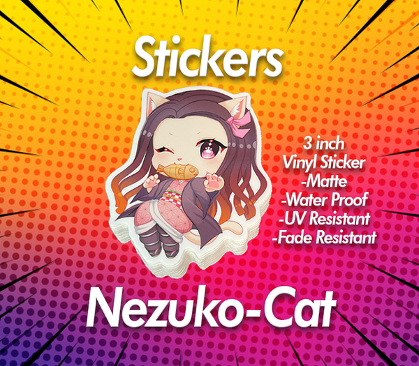 Sticker Nezuko Cat