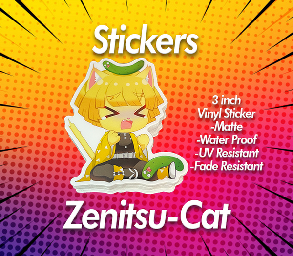 Sticker Zenitsu Cat