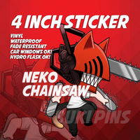 Neko Chainsaw Boy Stickers