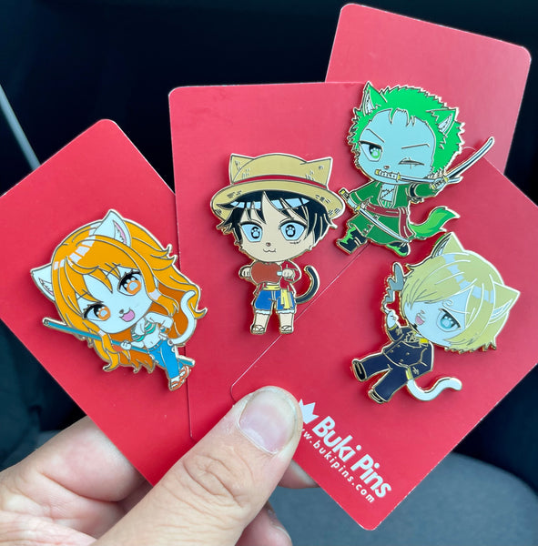 Neko One Piece Pins