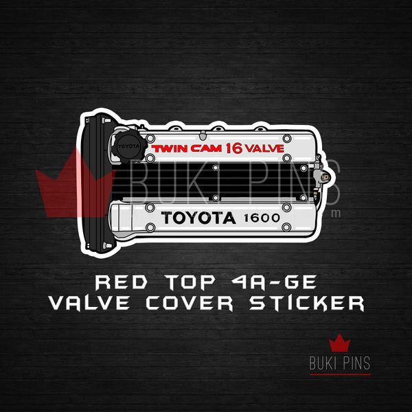 Red Top Valve Cover Sticker